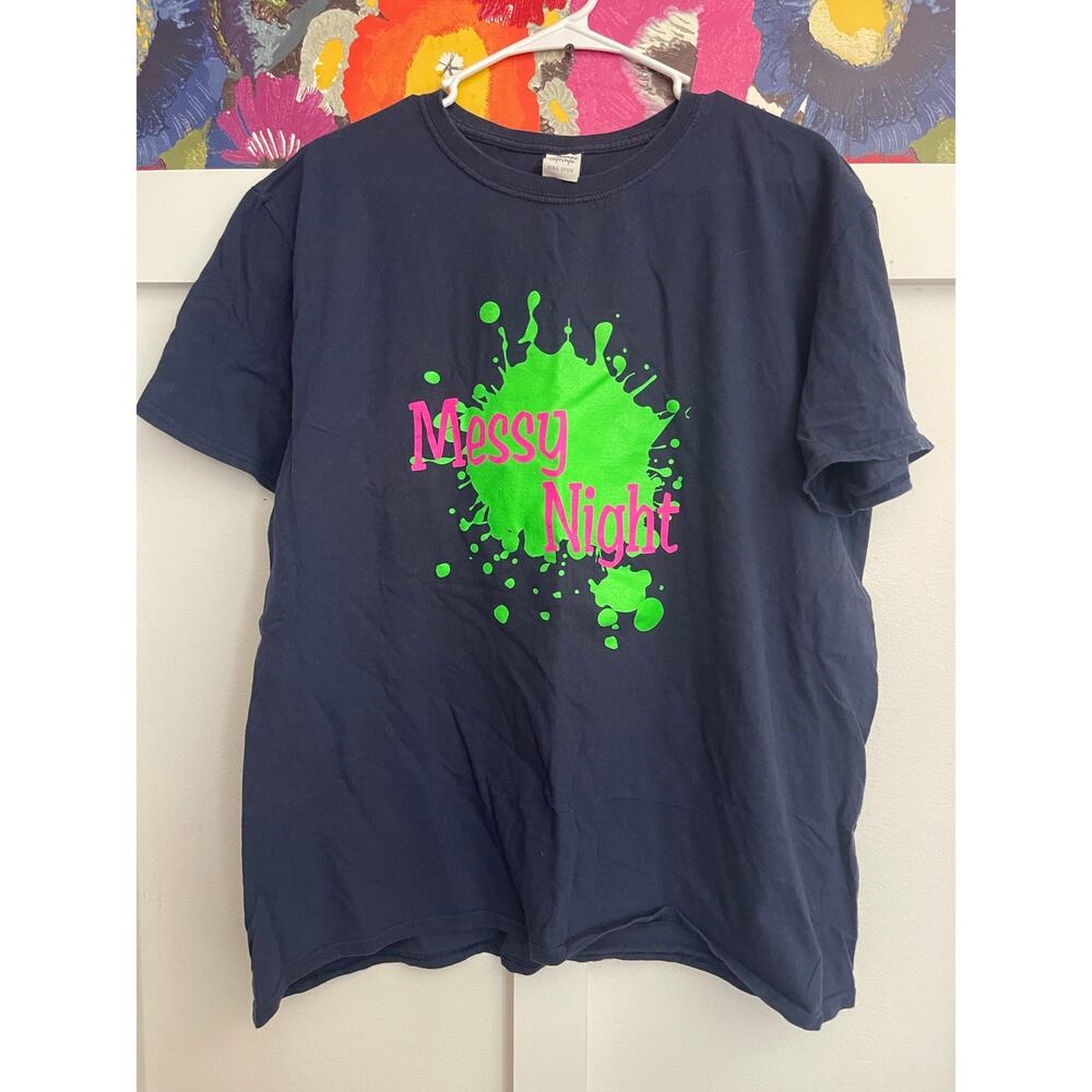Mens XL messy night splatter shirt